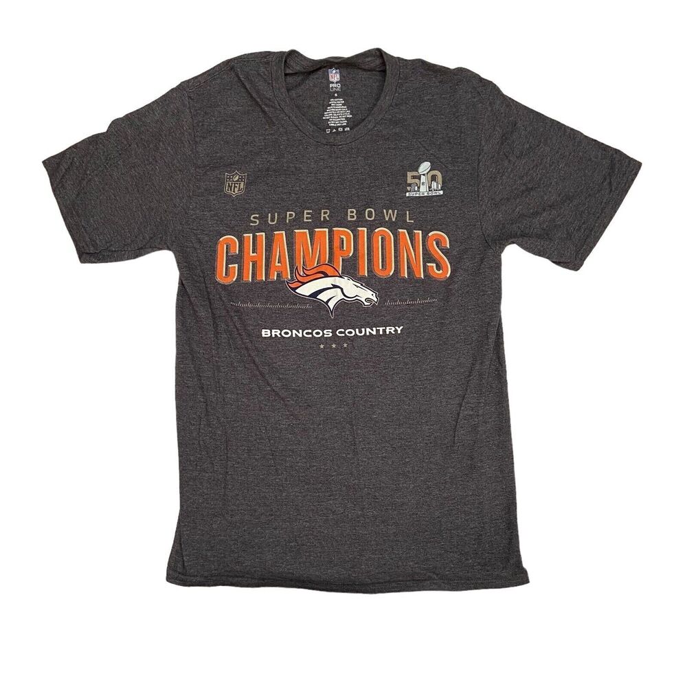 Pro Line NFL Denver Broncos Super Bowl Champions Mens Size S